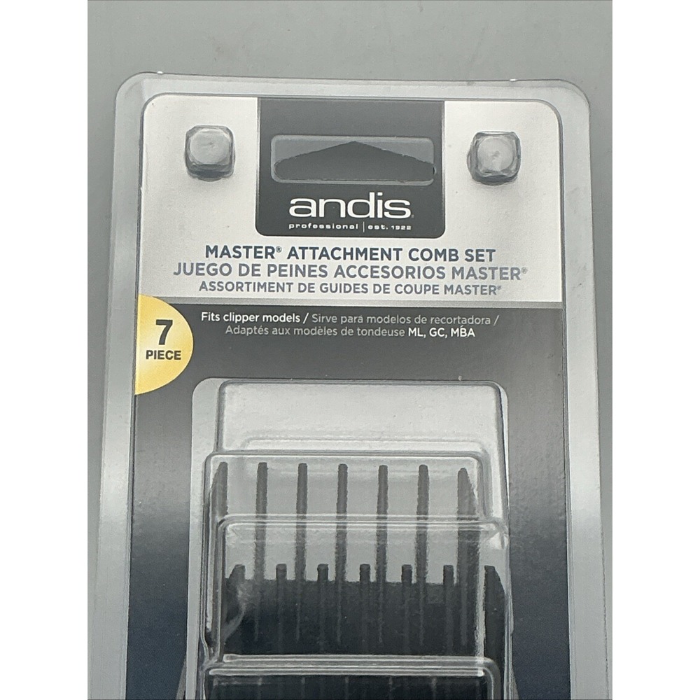 Andis 7-Piece Master Attachment Comb Set, Fits Clipper Models ML, GC, MBA - Picture 2 of 4